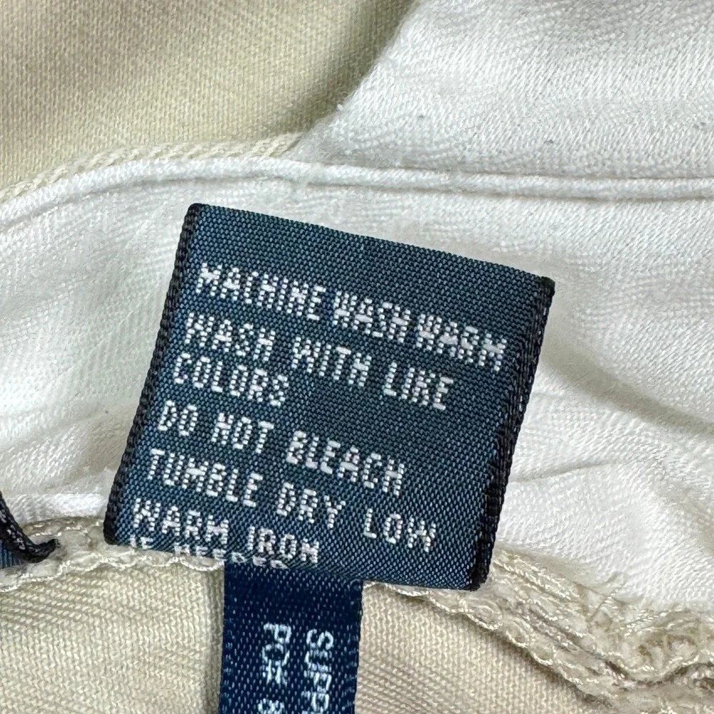 VTG Polo Ralph Lauren Mens Preston Chinos Pants 34x30 Khaki Flat Front Cotton